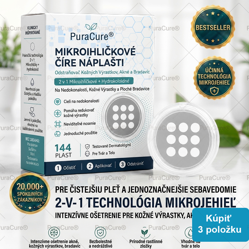 💖💖💖PuraCure® 2 v 1 mikroihličková a hydrokoloidná náplasť 🍀 | Na starostlivosť o vystúpené znamienka, akné, ploché bradavice a kožné výrastky | Pomáha redukovať vzhľad vrások, jaziev a nedokonalostí pokožky | Neviditeľná náplasť na tvár a telo
