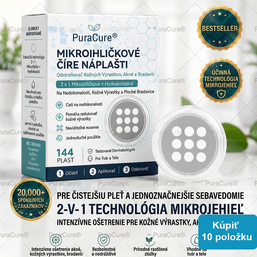 💖💖💖PuraCure® 2 v 1 mikroihličková a hydrokoloidná náplasť 🍀 | Na starostlivosť o vystúpené znamienka, akné, ploché bradavice a kožné výrastky | Pomáha redukovať vzhľad vrások, jaziev a nedokonalostí pokožky | Neviditeľná náplasť na tvár a telo