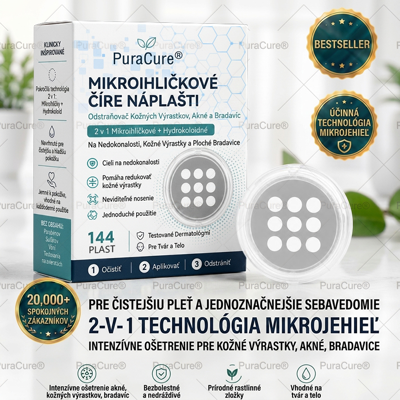 💖💖💖PuraCure® 2 v 1 mikroihličková a hydrokoloidná náplasť 🍀 | Na starostlivosť o vystúpené znamienka, akné, ploché bradavice a kožné výrastky | Pomáha redukovať vzhľad vrások, jaziev a nedokonalostí pokožky | Neviditeľná náplasť na tvár a telo
