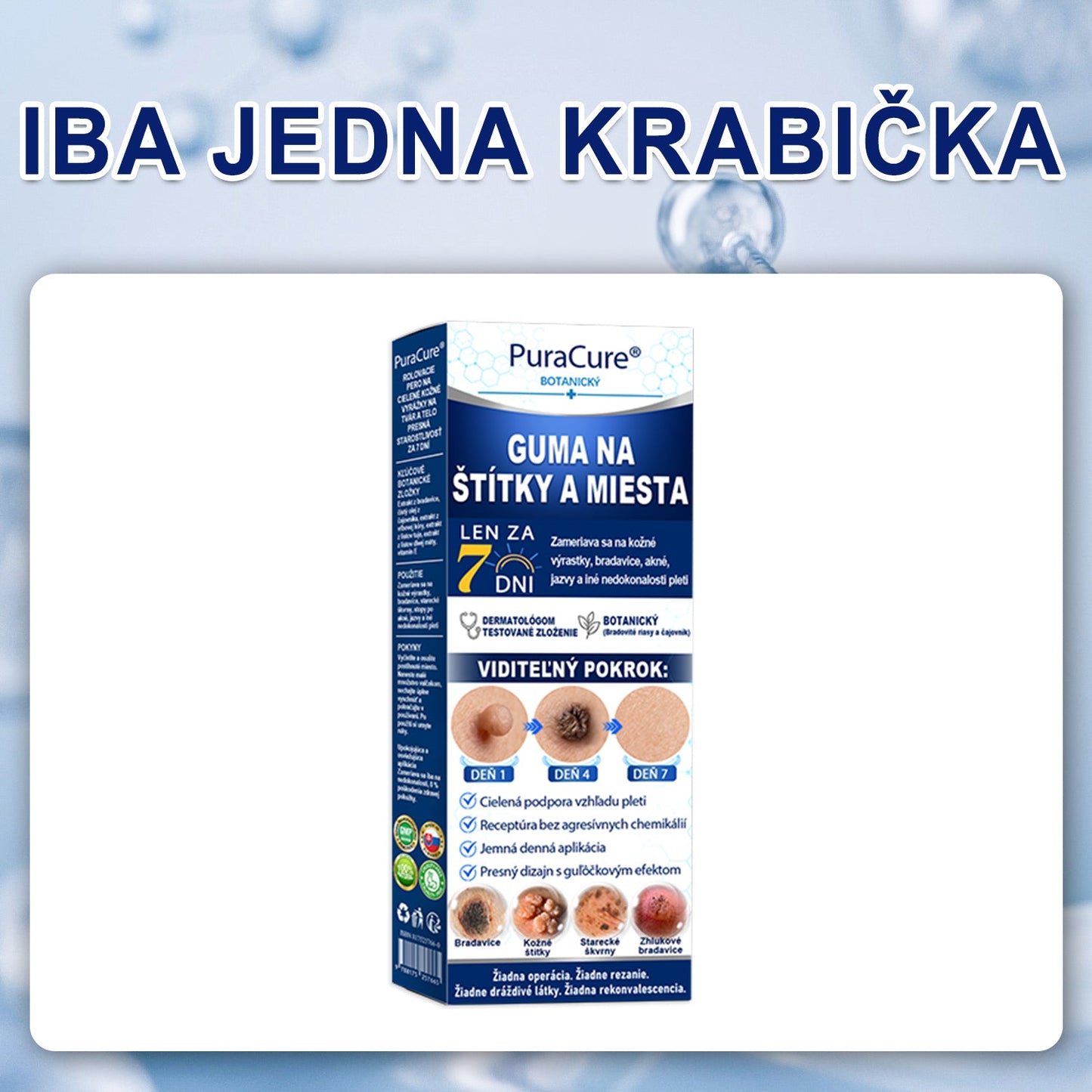 PuraCure® 👩‍⚕️ 7-dňové pero na odstraňovanie kožných výrastkov a znamienok – bezbolestný a bez jaziev, profesionálny valčekový aplikátor