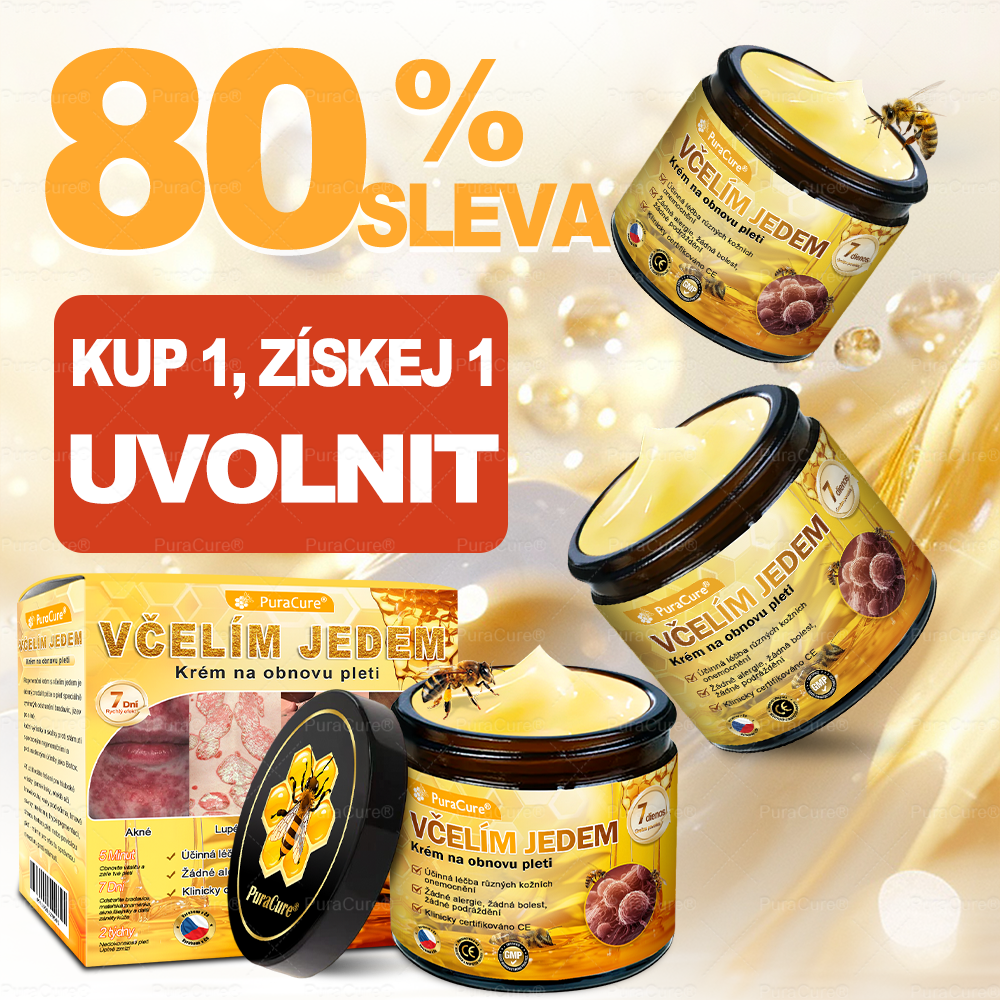 🧡PuraCure® Krém na obnovu pleti s včelím jedem 🔥 Český vývoj, výroba a dodávka v České republice