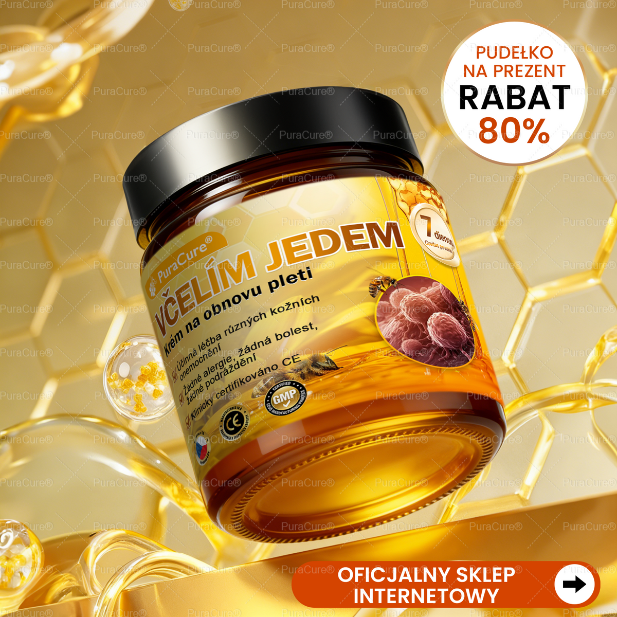 🧡PuraCure® Krém na obnovu pleti s včelím jedem 🔥 Český vývoj, výroba a dodávka v České republice