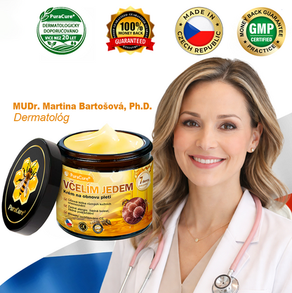 🧡PuraCure® Krém na obnovu pleti s včelím jedem 🔥 Český vývoj, výroba a dodávka v České republice
