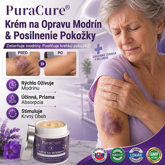 ⭐️ 100 000+ predaných kusov 💁‍♀️ – PuraCure® Regeneračný krém na modriny a spevnenie pokožky